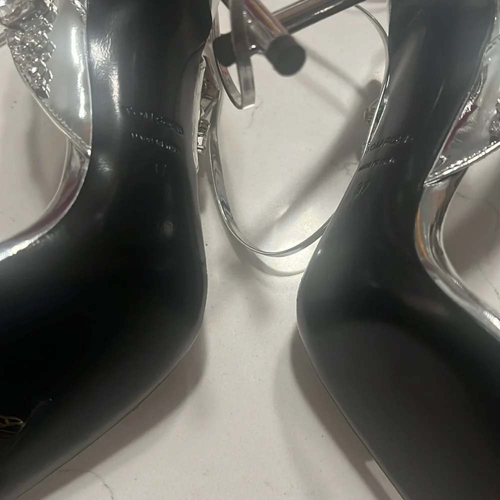 TOM FORD Metallic Crystal Ankle-Tie Sandals BRAND NEW Never WORN - Picture 4 of 4